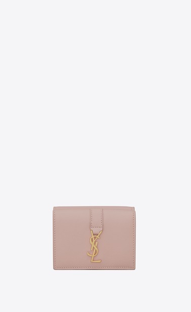 YSLジップウォレット(スモール / パウダーピンクレザー)